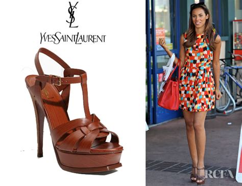 ysl flower sandals|celebrities wearing YSL tribute sandals.